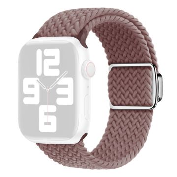 Apple Watch Series 9 45mm / Ultra 2 nylonista valmistettu punottu hihna - Savu Violetti