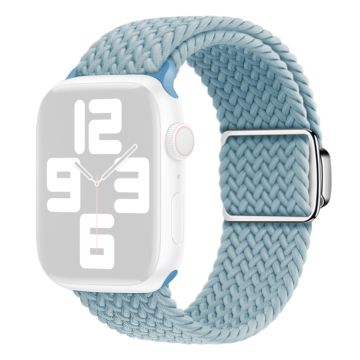 Apple Watch Series 9 45mm / Ultra 2 nylonista valmistettu punottu hihna - Syaani