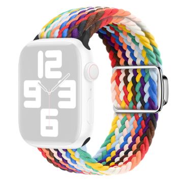 Apple Watch Series 9 45mm / Ultra 2 nylonista valmistettu punottu hihna - Sateenkaari