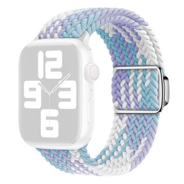 Apple Watch Series 9 45mm / Ultra 2 nylonista valmistettu punottu hihna - Violetti