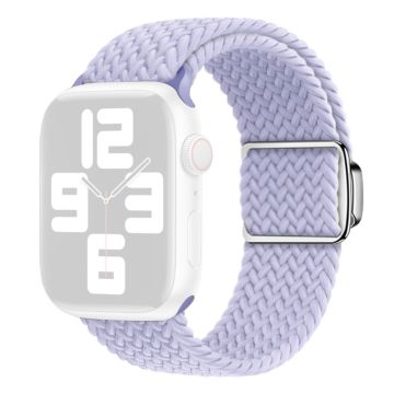 Apple Watch Series 9 45mm / Ultra 2 nylonista valmistettu punottu hihna - Violetti