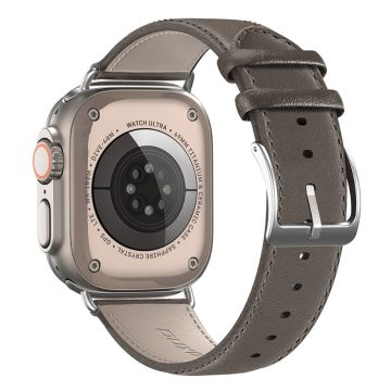 DUX DUCIS YS Apple Watch Series 9 45mm / Ultra 2 naudannahkaranneke - Harmaa