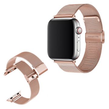 Apple Watch Series 5 40mm milanese ruostumattomasta teräksestä valmistettu ranneke - Ruusukulta