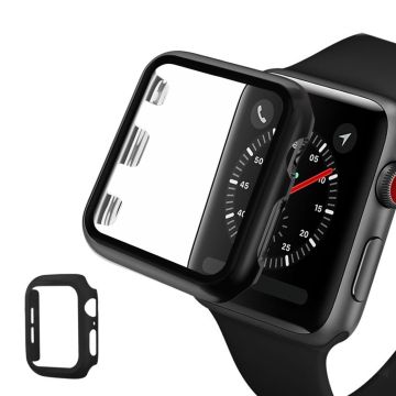 Apple Watch Series 5 40mm galvanointikehys karkaistulla lasilla - Musta