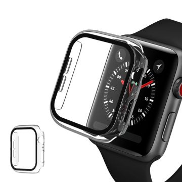 Apple Watch Series 5 40mm galvanointikehys karkaistulla lasilla - Läpinäkyvä