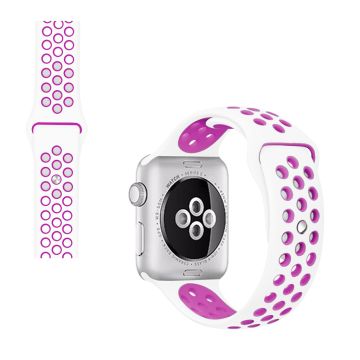 Apple Watch Series 5 / 4 40mm kaksivärinen kellonauha - Valkoinen / Violetti