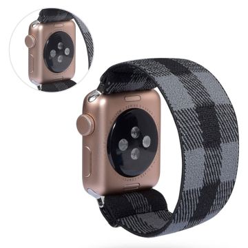 Apple Watch Series 5 / 4 40mm nailon kellonauha - Harmaa / Musta