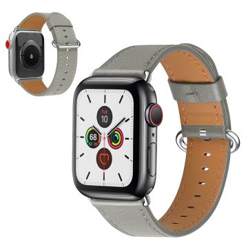 Apple Watch Series 5 / 4 40mm aitoa nahkaa oleva ranneke - Harmaa