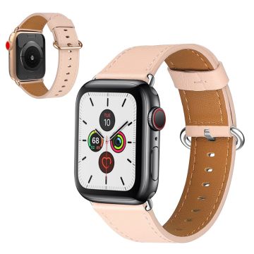 Apple Watch Series 5 / 4 40mm aitoa nahkaa oleva ranneke - Pinkki