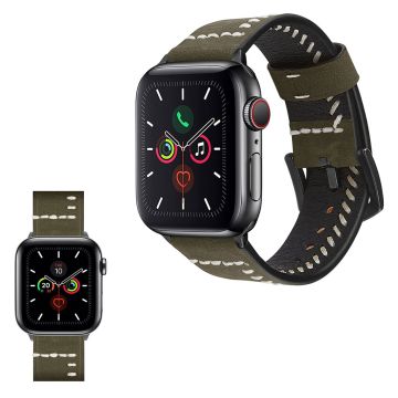 Apple Watch Series 5 / 4 40mm ainutlaatuinen nahkainen ranneke - Vihreä