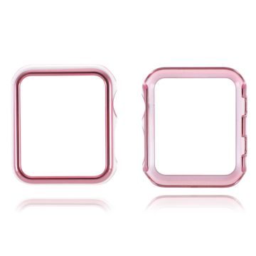 Apple Watch Series 6 / 5 44mm lasitettu kehys - Kulta / Pinkki