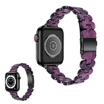 Apple Watch 42mm - 44mm tyylikäs hartsikellon ranneke - Violetti