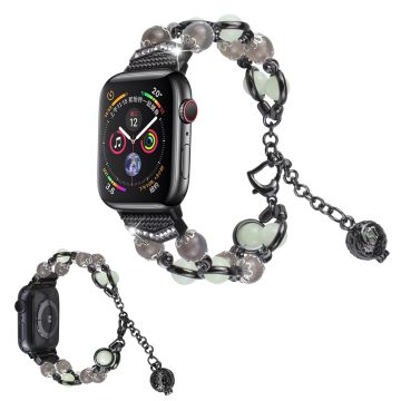 Ruostumattomasta teräksestä valmistettu kellonauha Apple Watch Series 6 / 5 40mm - Harmaa / Musta