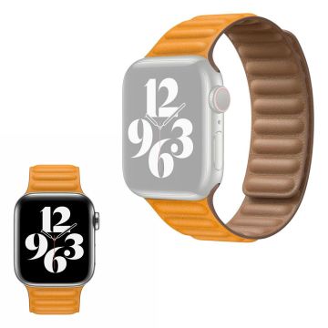 Apple Watch Series 6 / 5 40mm tyylikäs nahkakellon ranneke - Ruskea