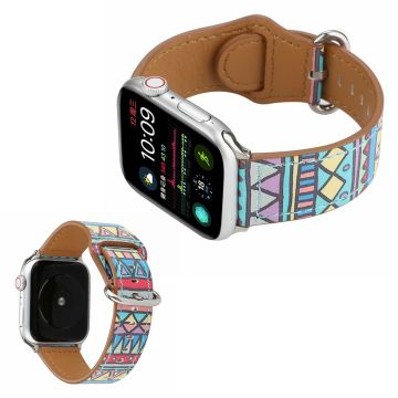 Apple Watch Series 6 / 5 40mm kuvioitu aito nahkainen kellonauha - Kolmio