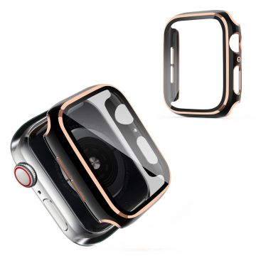 Apple Watch Series 6 / 5 40mm viileä kehys karkaistulla lasilla - Musta / Samppanja