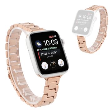 Apple Watch Series 6 / 5 40mm laadukas ruostumattomasta teräksestä valmistettu ranneke - Ruusukulta