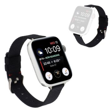 Apple Watch Series 6 / 5 40mm nailon kellonauha - Musta