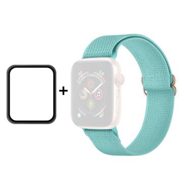 ENKAY Apple Watch 40mm elastinen kellohihna + näytönsuoja - Syaani