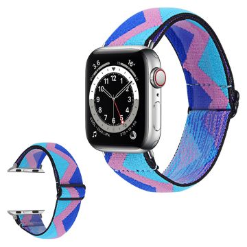 Apple Watch 40mm joustava tyylikäs kellonhihna - Sininen / Pinkki / Pinkki