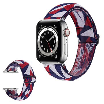 Apple Watch 40mm joustava tyylikäs kellonhihna - Punaisia Palasia Ja Sininen