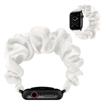 Apple Watch 40mm yksinkertainen muotoilu elastinen ranneke - Valkoinen / Koko: L