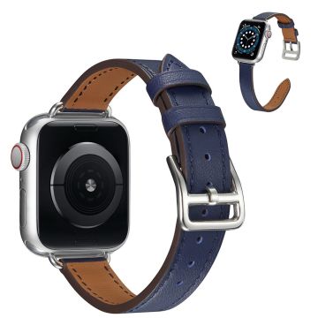 Apple Watch 40mm yksinkertainen nahkaranneke - Sininen