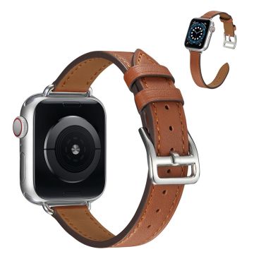 Apple Watch 40mm yksinkertainen nahkaranneke - Ruskea