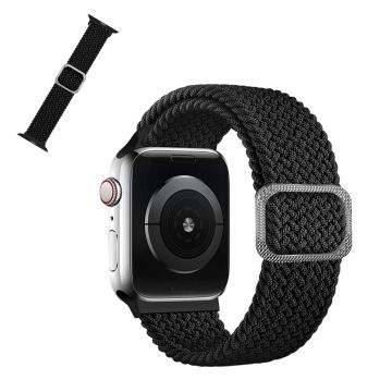 Apple Watch 40mm nylonkuvioinen kellonhihna - Musta