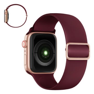 Apple Watch 40mm säädettävä silikoninen ranneke - Viininpunainen