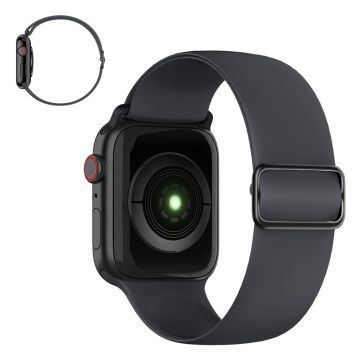 Apple Watch 40mm säädettävä silikoninen ranneke - Tummanharmaa