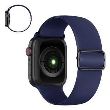 Apple Watch 40mm säädettävä silikoninen ranneke - Keskiyön Sininen