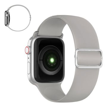 Apple Watch 40mm säädettävä silikoninen ranneke - Harmaa