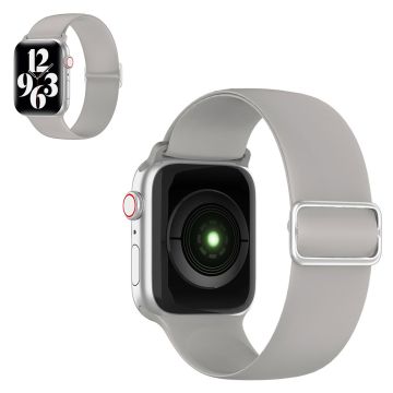 Apple Watch 40mm elastinen silikoninen kellonhihna - Harmaa