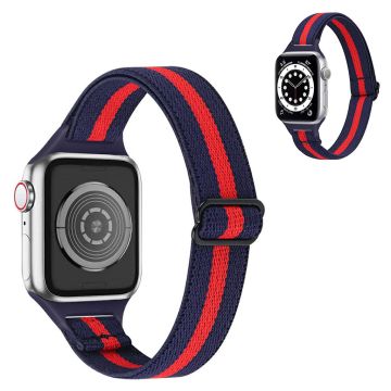 Apple Watch 40mm nylonkellohihna - Keskiyön Sininen / Punainen