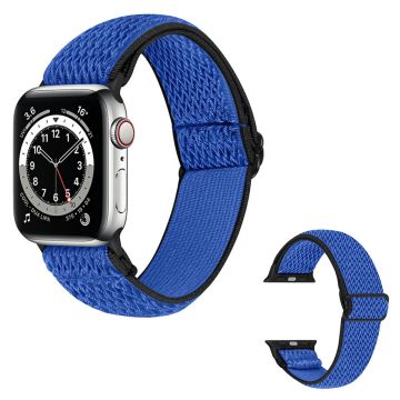 Apple Watch 40mm nailonista valmistettu kellonhihna - Musta / Tummansininen