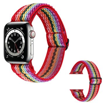 Apple Watch 40mm nailonista valmistettu kellonhihna - Sateenkaari