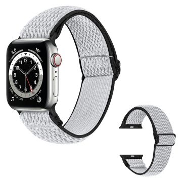 Apple Watch 40mm nailonista valmistettu kellonhihna - Musta / Valkoinen