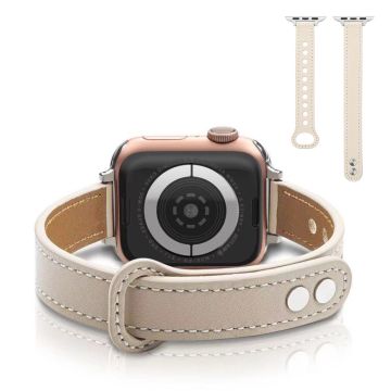 Apple Watch 40mm nahkakellon hihna - Beige