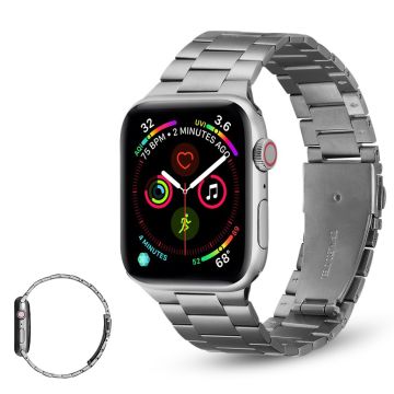 Apple Watch 40mm ultraohut ruostumattomasta teräksestä valmistettu ranneke - Harmaa