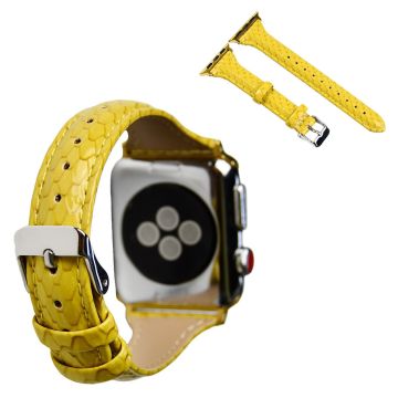 Apple Watch 40mm nahkaranneke - Keltainen