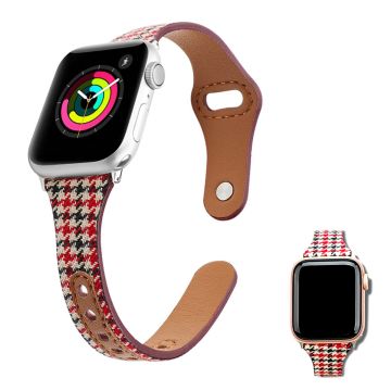 Apple Watch 40mm liner design nahkakellon ranneke - Punainen Pääsky Vyötärö