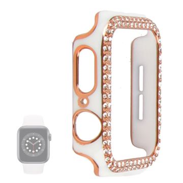 Apple Watch 40mm kaksivärinen strassikuori - Valkoinen / Valkoinen