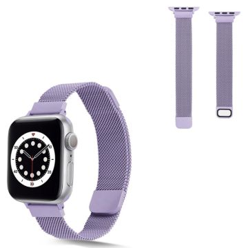 Apple Watch 40mm ruostumattomasta teräksestä valmistettu kellonhihna magneettilukolla - Vaaleanvioletti