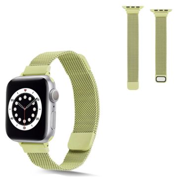 Apple Watch 40mm ruostumattomasta teräksestä valmistettu kellonhihna magneettilukolla - Keltainen