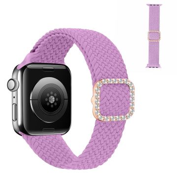 Apple Watch 40mm nylonkellohihna strassisoljella - Violetti