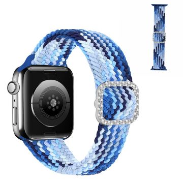 Apple Watch 40mm nylonkellohihna strassisoljella - Mustikka