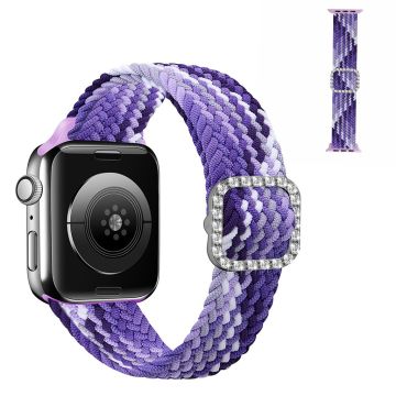 Apple Watch 40mm nylonkellohihna strassisoljella - Viinirypäle Violetti