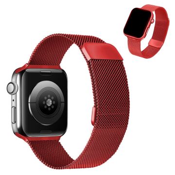 Apple Watch 40mm viihtyisä ruostumattomasta teräksestä valmistettu ranneke - Punainen