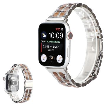 Apple Watch 40mm ruostumattomasta teräksestä valmistettu ranneke - Hopea / Hunaja